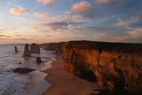 australia austalian coastline at sunset
