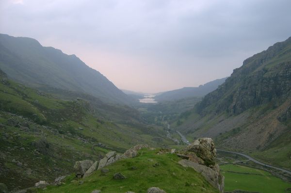 wales valley view in misty skies wales