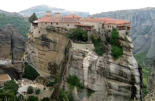 monastary greece hill top church